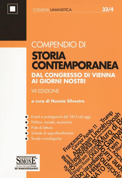 Compendio di storia contemporanea. Dal Congresso di Vienna ai giorni nostri - copertina