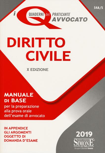 Diritto civile. Manuale di base per la preparazione alla prova orale dell'esame di avvocato - copertina