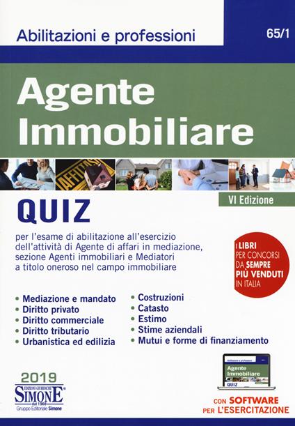 Agente immobiliare. Quiz. Con software di simulazione - copertina