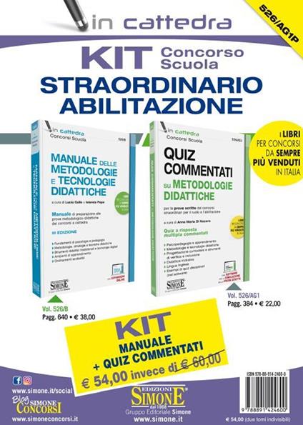 Kit concorso scuola. Straordinario. Abilitazione. Con software di simulazione - copertina