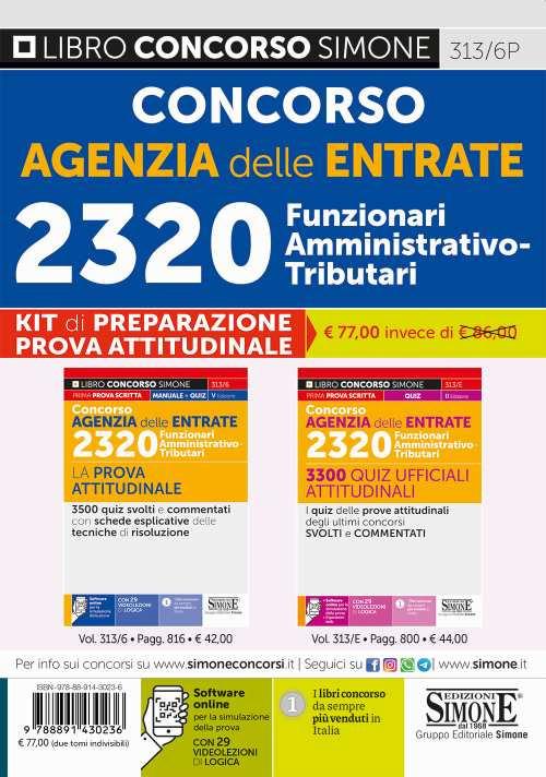 KIT di preparazione prova attitudinale: Concorso Agenzia delle entrate. 2320 Funzionari amministrativo-tributari. La prova attitudinale-La prova tecnico-professionale. Con espansione online - copertina