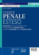 Codice penale esteso. Annotato esclusivamente con le massime più significative e con le sentenze delle Sezioni Unite