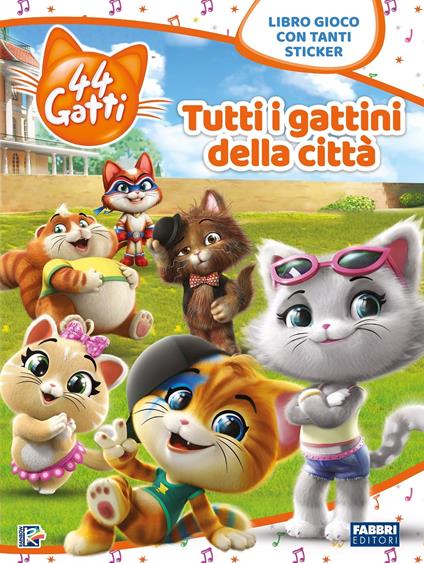 Tutti i gattini della città. 44 gatti. Libro gioco con adesivi. Ediz. a colori - copertina