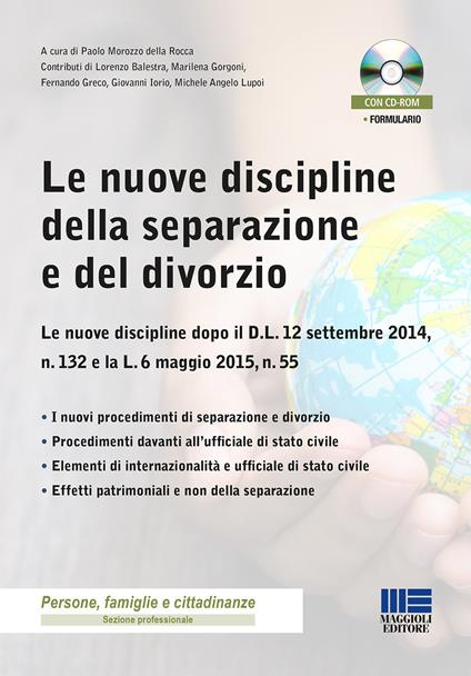 Le nuove discipline della separazione e del divorzio. Con CD-ROM - copertina