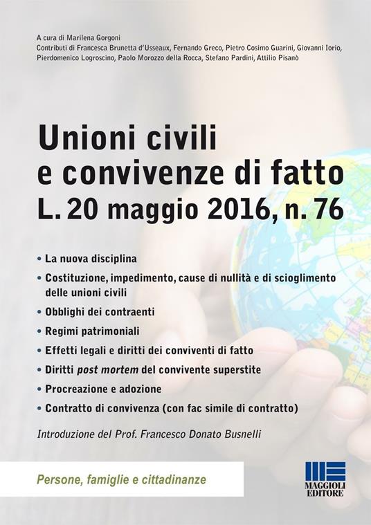 Unioni civili e convivenze di fatto - copertina