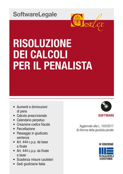 Risoluzione dei calcoli per il penalista. CD-ROM - copertina