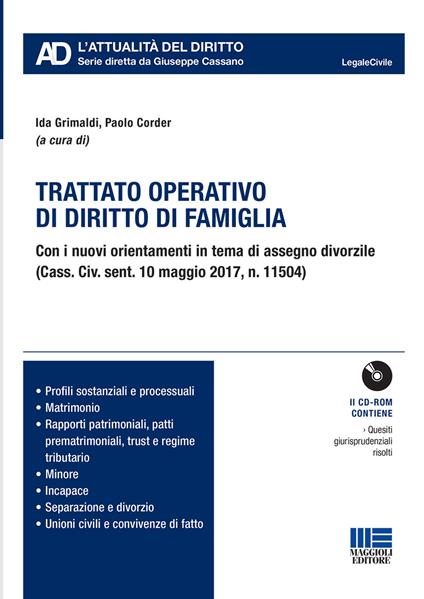 Trattato operativo di diritto di famiglia. Con CD-ROM - copertina