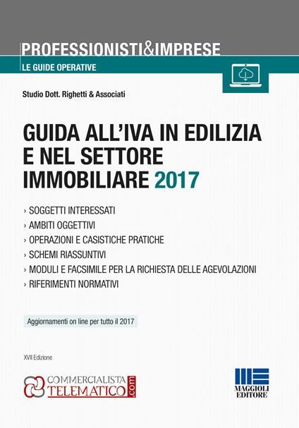 Guida all'IVA in edilizia e nel settore immobiliare 2017 - copertina