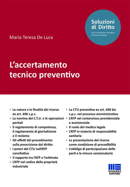 L' accertamento tecnico preventivo - Maria Teresa De Luca - copertina