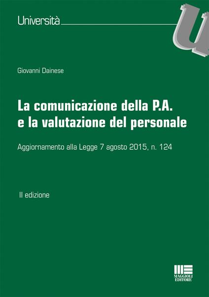 La comunicazione della P.A. e la valutazione del personale - Giovanni Dainese - copertina