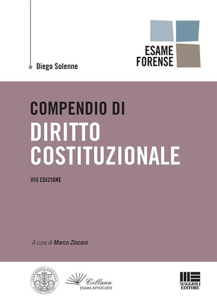 Compendio di diritto costituzionale - Diego Solenne - copertina