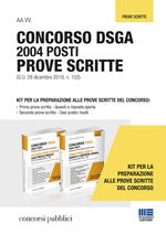 Concorso DSGA 2004 posti. Prove scritte