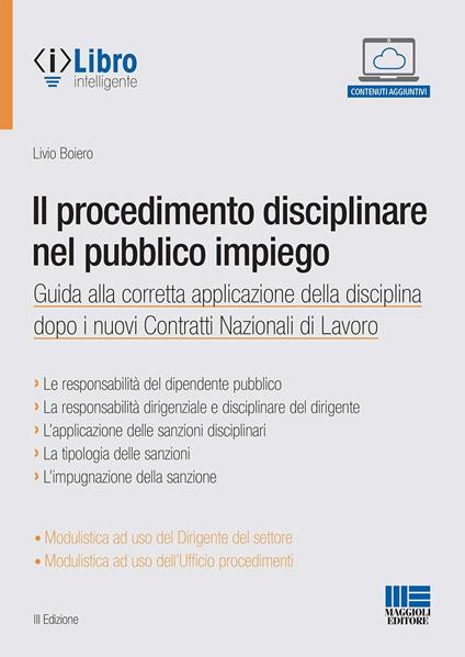 Il procedimento disciplinare nel pubblico impiego - Livio Boiero - copertina