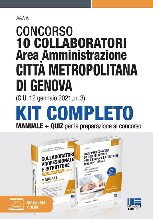 Concorso 10 collaboratori Area amministrazione Città metropolitana di Genova (G.U. 12 gennaio 2021, n. 3). Con espansione online - Luigi Oliveri - copertina