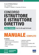 Concorso istruttore e istruttore direttivo. Area tecnica cat. C e D negli Enti locali. Con aggiornamento online