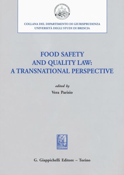 Food safety and quality law: a transnational perspective - copertina