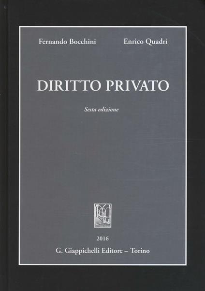 Diritto privato - Fernando Bocchini,Enrico Quadri - copertina