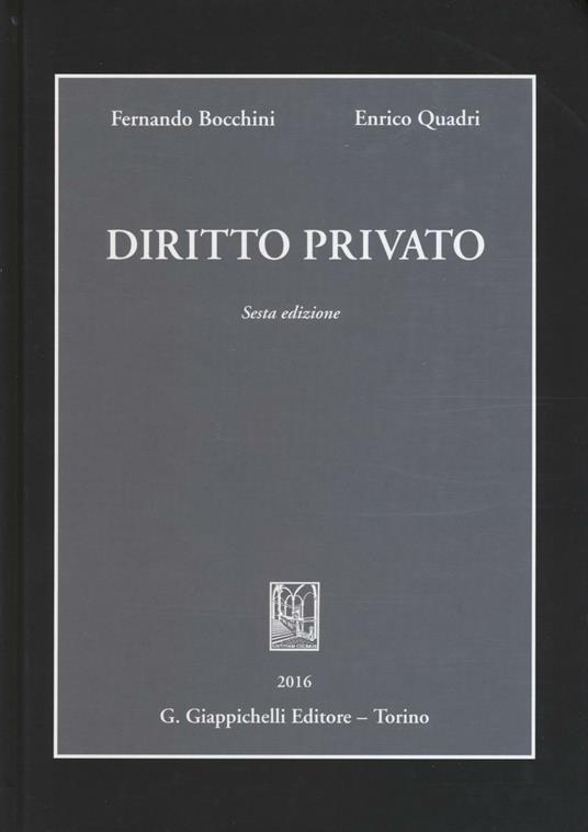 Diritto privato - Fernando Bocchini,Enrico Quadri - copertina