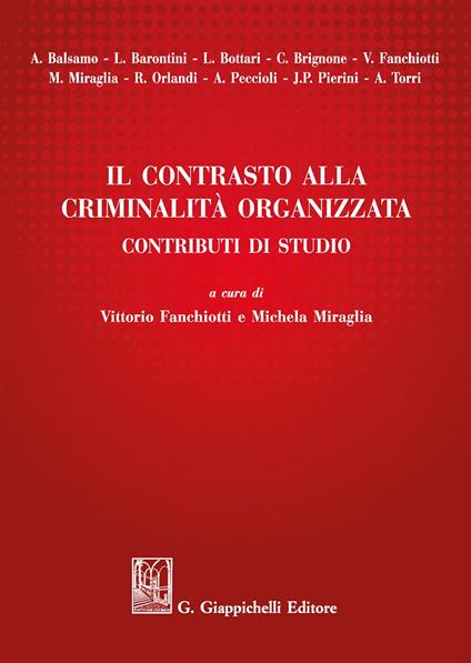 Il contrasto alla criminalità organizzata. Contributi di studio - copertina