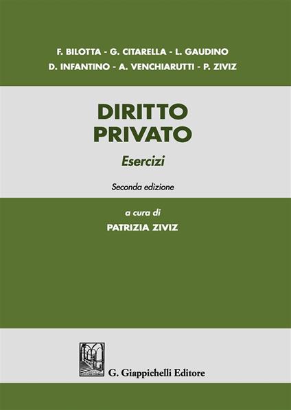 Diritto privato. Esercizi - copertina