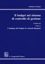 Il budget nel sistema di controllo di gestione. Estratto