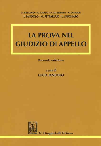 La prova nel giudizio di appello - copertina