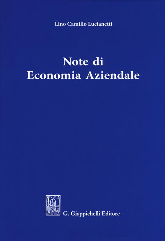 Note di economia aziendale - Camillo Lucianetti - copertina