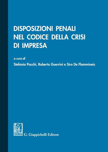 Disposizioni penali nel codice della crisi di impresa - copertina