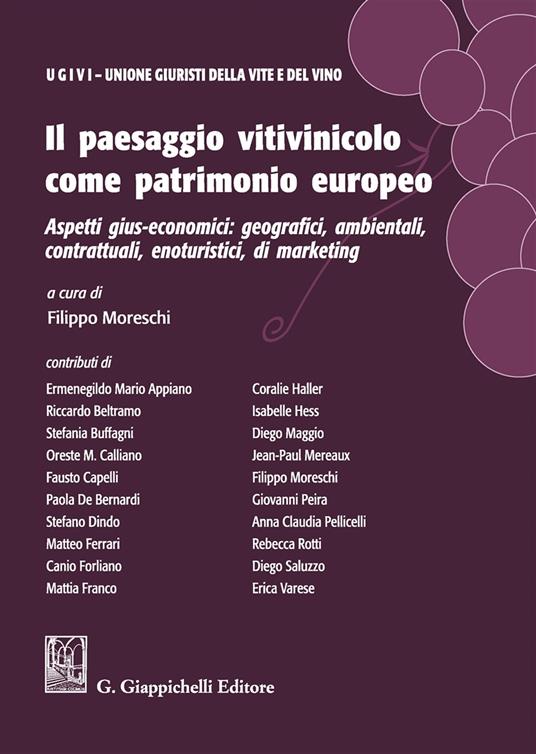 Il paesaggio vitivinicolo come patrimonio europeo - copertina