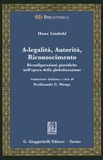 A-legalità, autorità, riconoscimento. Riconfigurazioni giuridiche nell'epoca della globalizzazione