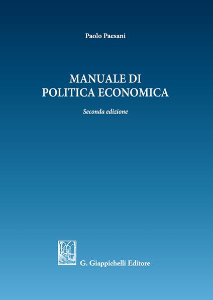 Manuale di politica economica - Paolo Paesani - copertina