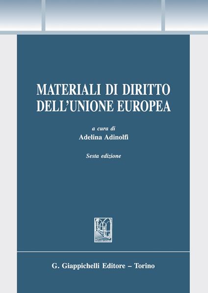 Materiali di diritto dell'Unione Europea - copertina