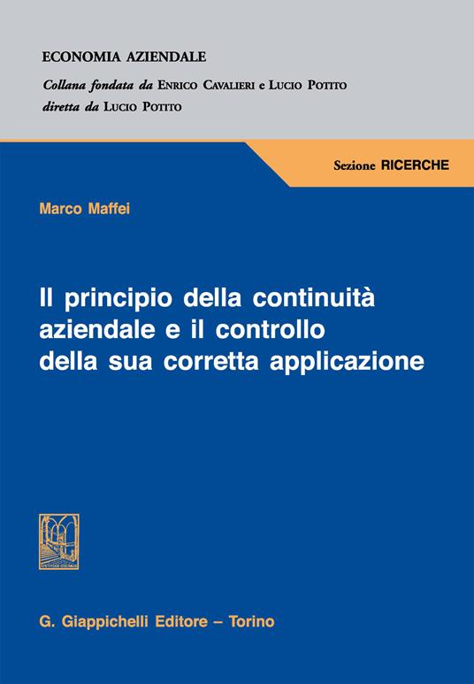 Il principio della continuità aziendale e il controllo della sua corretta applicazione - Marco Maffei - ebook
