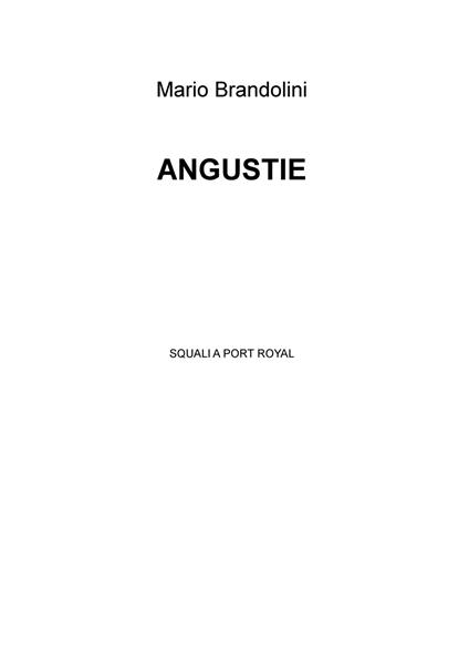 Angustie. Squali a Port Royal - Mario Brandolini - copertina