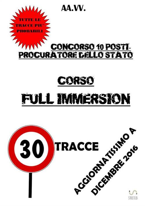 Corso full immersion. Concorso 10 procuratori dello Stato - copertina