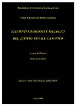 Elementi filosofici e teologici del diritto penale canonico