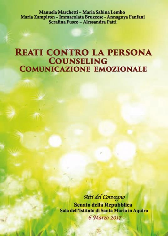 Reati contro la persona. Counseling e comunicazione emozionale - copertina