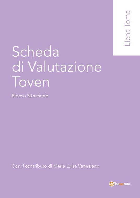 Scheda di valutazione Toven. Blocco 50 schede - Elena Toma - copertina