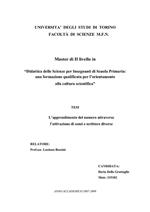 L' apprendimento del numero attraverso l'attivazione di sensi e scritture diverse