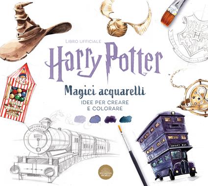 Harry Potter. Magici acquarelli. Idee per creare e colorare. Ediz. a colori - copertina