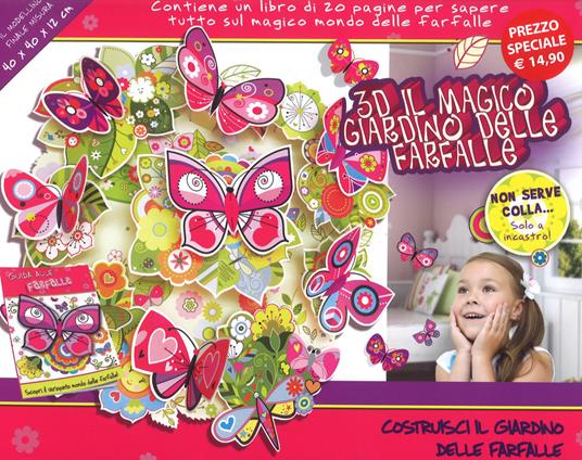 3D il magico giardino delle farfalle. Con gadget - copertina