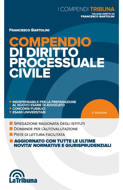 Compendio di diritto processuale civile - Francesco Bartolini - copertina