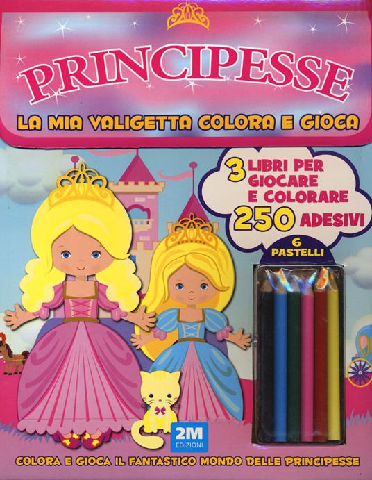 Principesse. Trendy model. La mia valigetta colora e gioca. Con adesivi. Con gadget - copertina