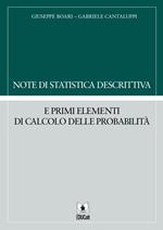 Note di statistica descrittiva e primi elementi di calcolo delle probabilità