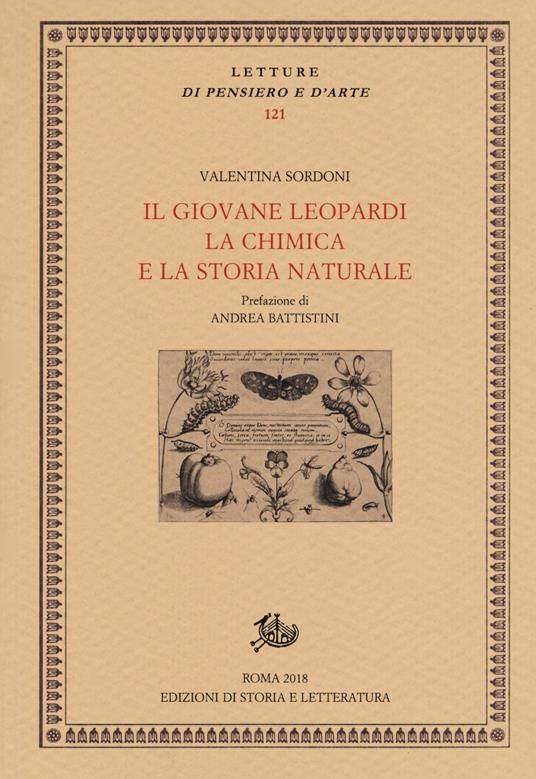 Il giovane Leopardi, la chimica e la storia naturale - Valentina Sordoni - copertina