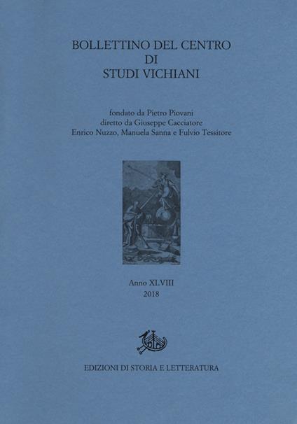 Bollettino del Centro di studi vichiani. Vol. 48 - copertina