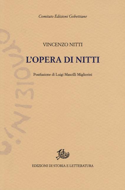 L'opera di Nitti - Vincenzo Nitti - copertina