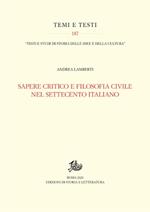 Sapere critico e filosofia civile nel Settecento italiano