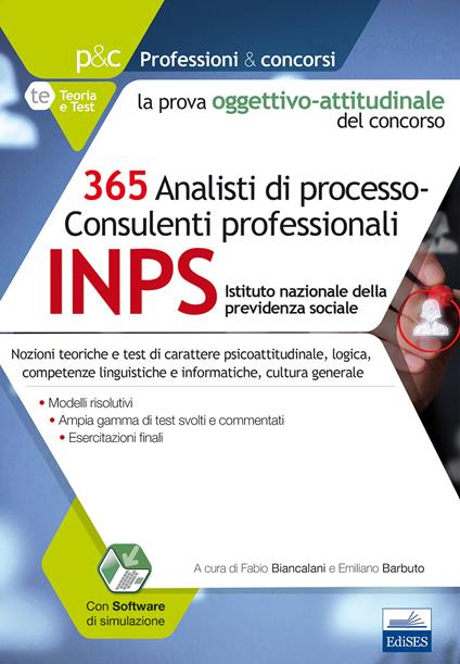 365 analisti di processo-consulenti professionali. La prova oggettivo-attitudinale del concorso. Con Contenuto digitale per accesso on line - copertina