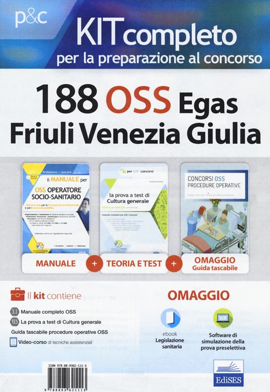 Kit completo per la preparazione al concorso 188 OSS Egas Friuli Venezia Giulia. Con e-book. Con software di simulazione. Con Libro in brossura - Guglielmo Guerriero,Luigia Carboni,Anna Malatesta - copertina